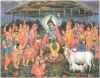 Krishna Lifting Govardhana Giri (Lord Krishnaâ€™s Miracle)